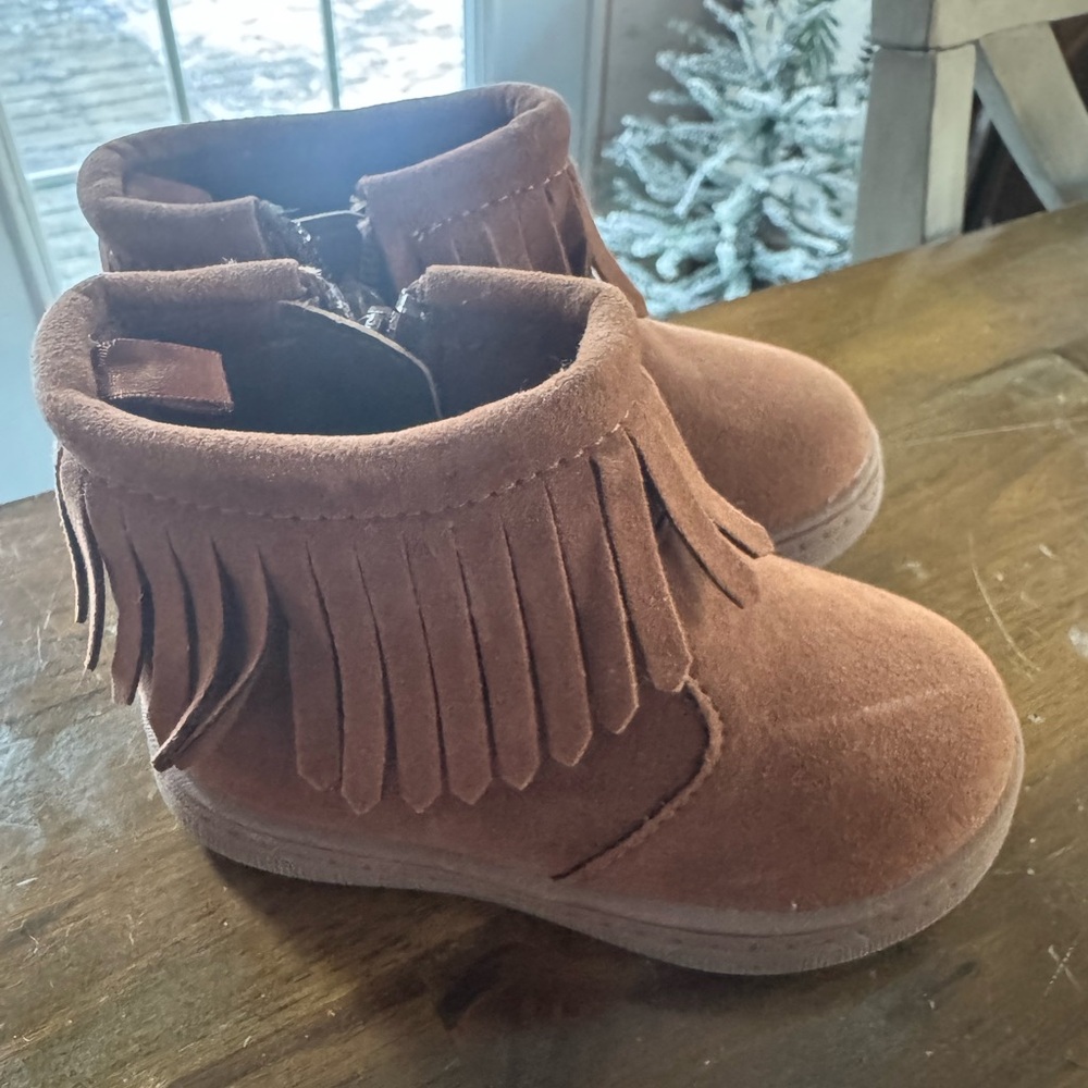 Brown Fringe Infant Toddler Size 5 Boots Carters